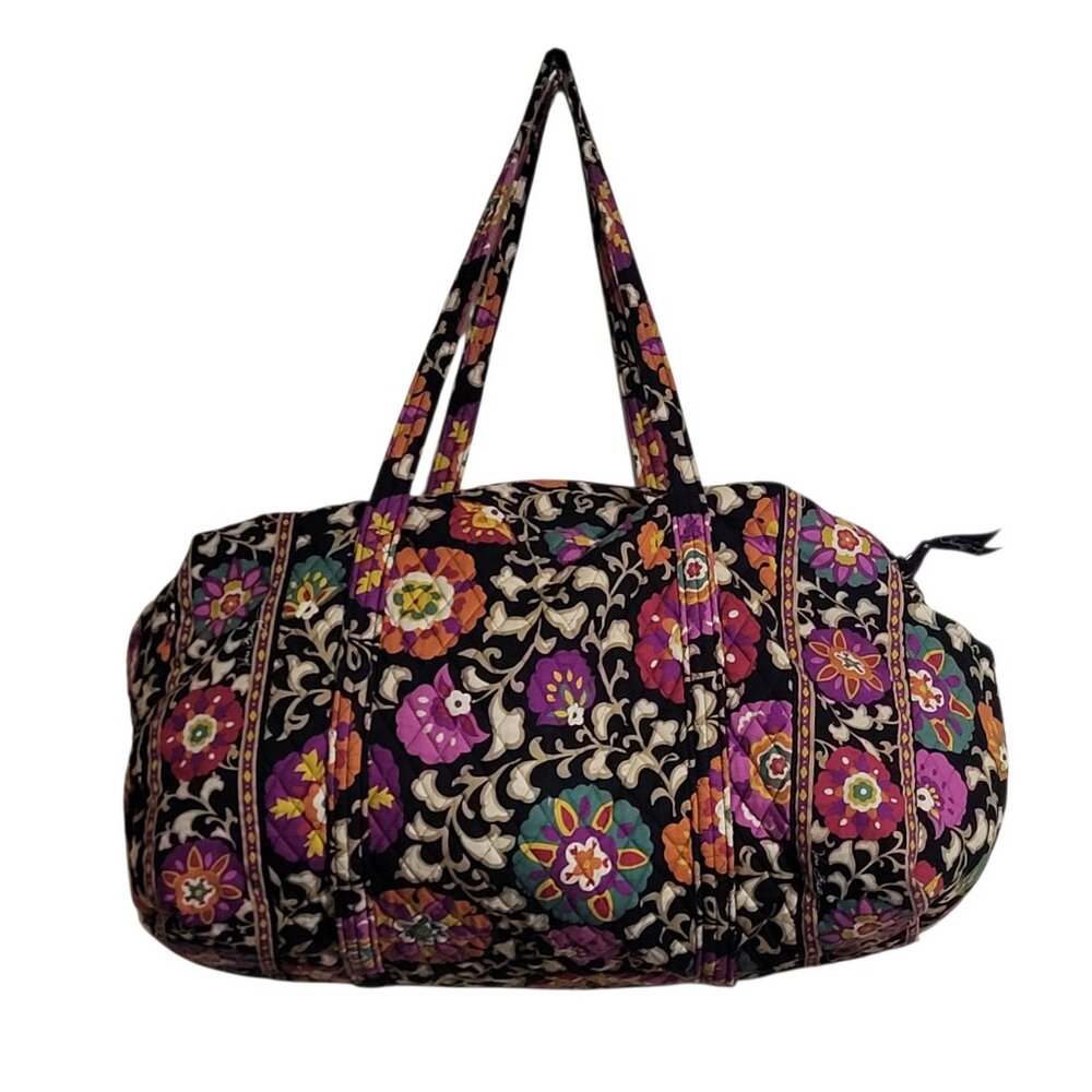 Vera Bradley Large Duffel Bag Suzani Retired 2011 Travel Quilted Cotton Gym